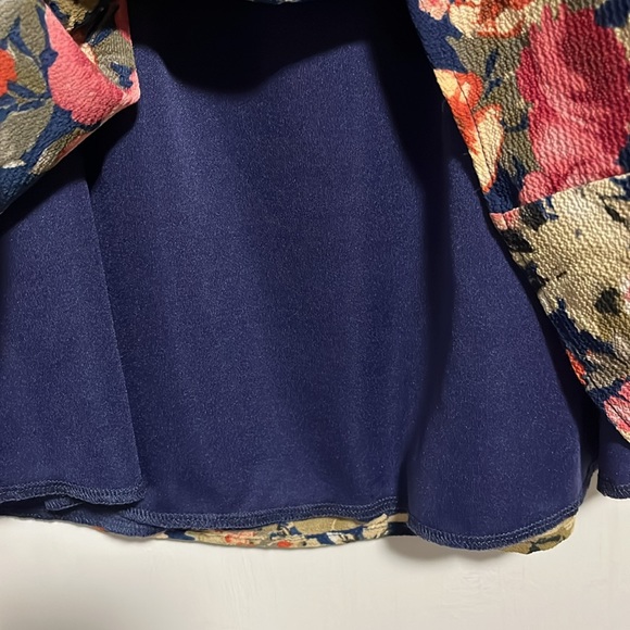 Colorful blue flowered dress. Small - Picture 7 of 7